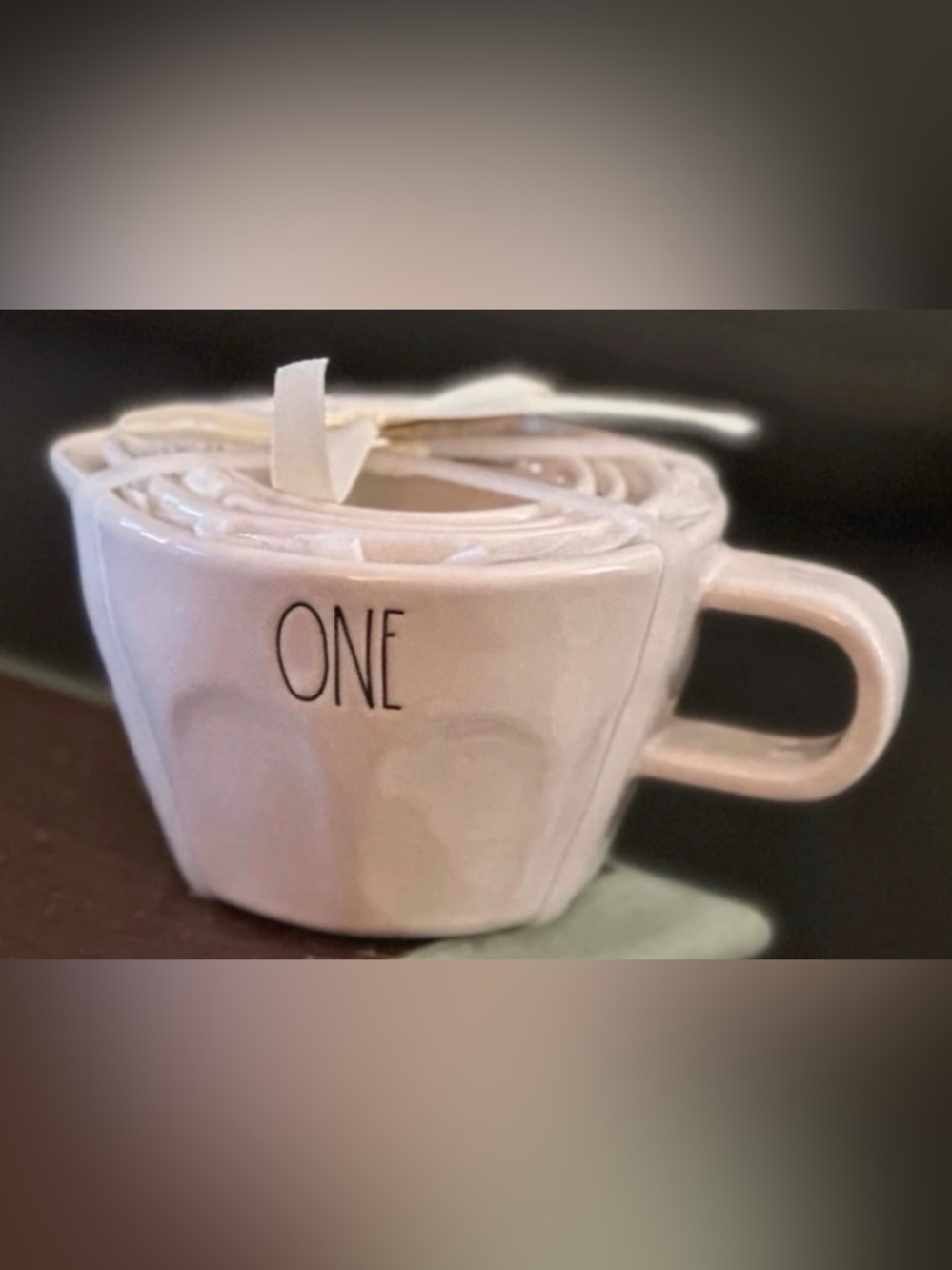 Rae Dunn  NWT White Ceramic Measuring Cup - Home Dining
